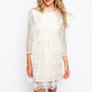 Ria White Embroidery Dress